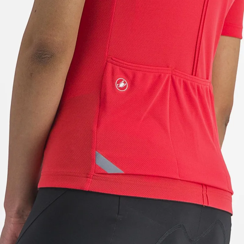 Castelli Anima 4 Women's Short Sleeve Jersey in Hibiscus-2