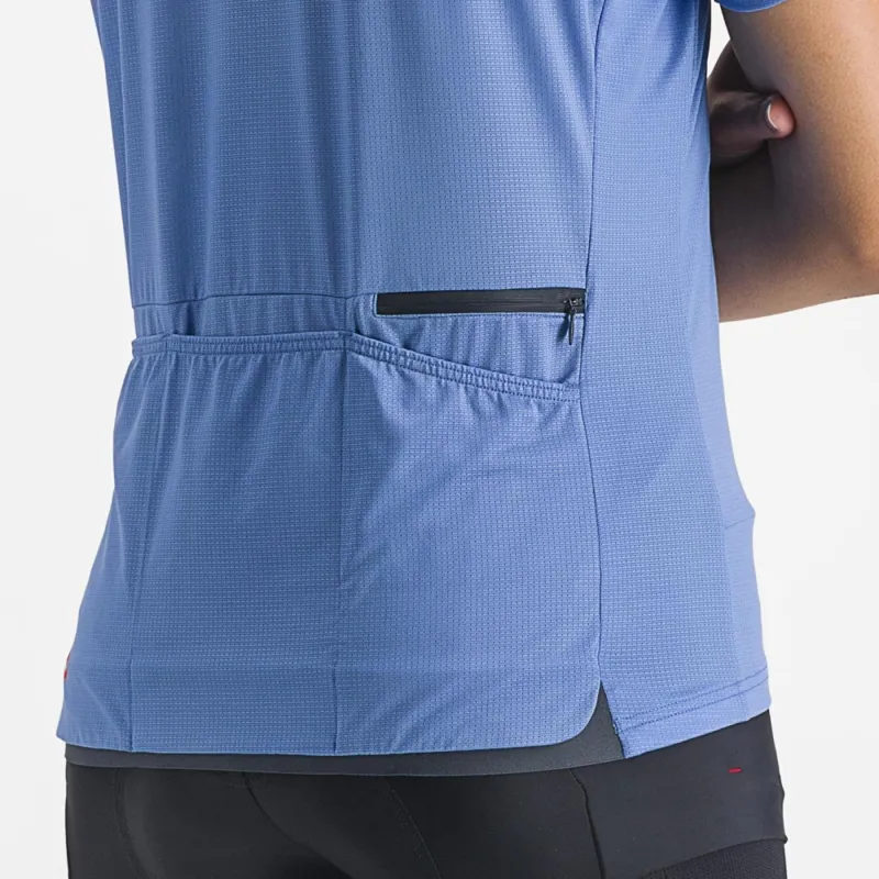 Castelli Unlimited Sentiero 2 Women's Short Sleeve Jersey in Mediterranean Blue-2