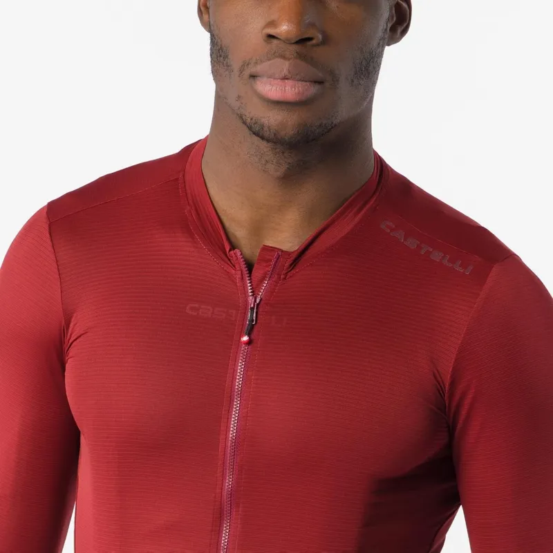Castelli Espresso 2 Long Sleeve Jersey in Garnet-2