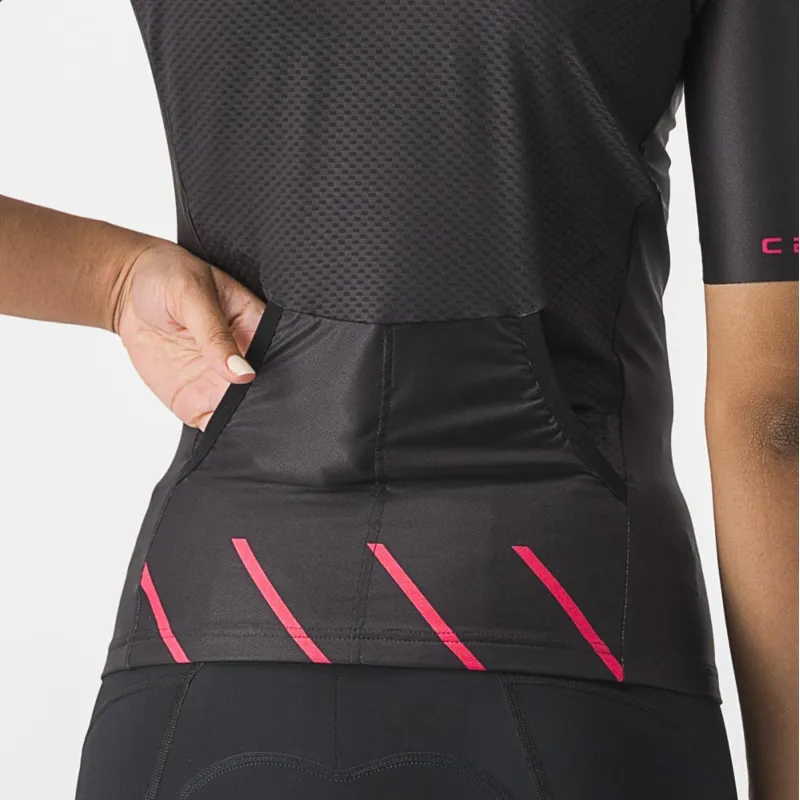 Castelli Free Speed 2 Women's Race Top in Black/Hibiscus-2