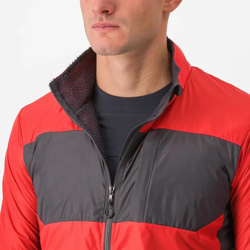 Castelli Unlimited Puffy Jacket in Pompeian Red/Grey-3