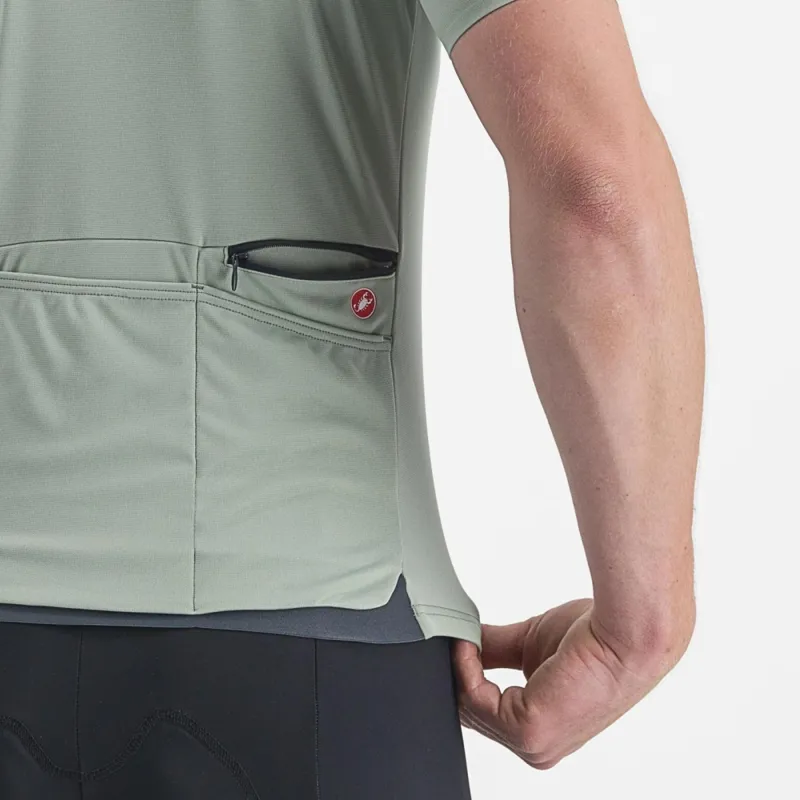 Castelli Unlimited Allroad Short Sleeve Jersey in Defender Green-3