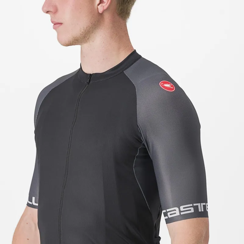 Castelli Entrata VI Short Sleeve Jersey in Black/Grey-2