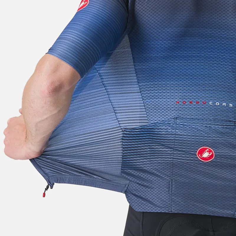 Castelli Aero Race 6.0 Short Sleeve Jersey in Belgian Blue-3