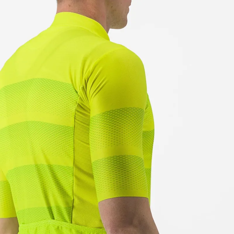 Castelli Livelli Short Sleeve Jersey in Yellow Fluo-3