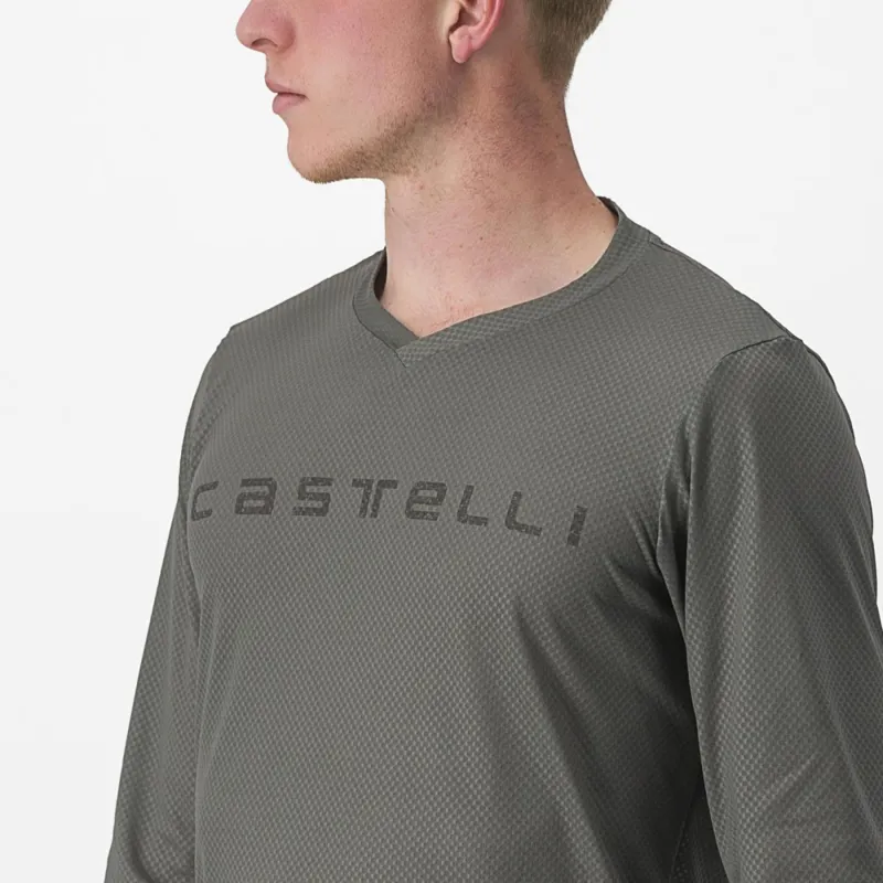 Castelli Trail Tech 2 Long Sleeve T-Shirt in Forest Grey-3