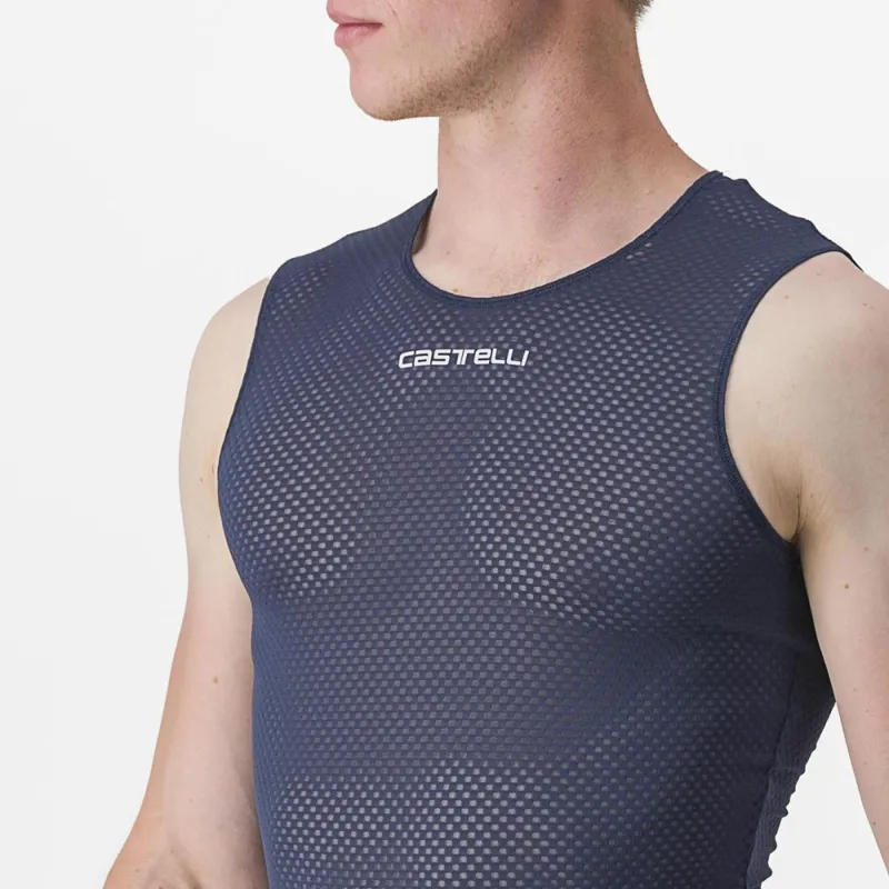 Castelli Pro Mesh 2.0 Sleeveless Base Layer in Belgian Blue-3