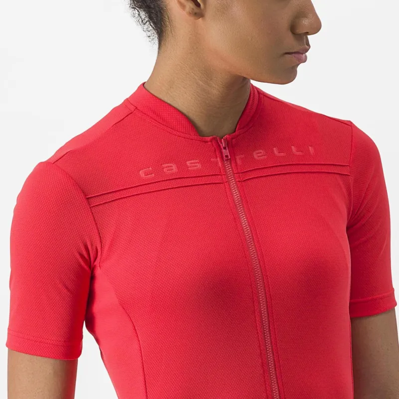 Castelli Anima 4 Women's Short Sleeve Jersey in Hibiscus-3
