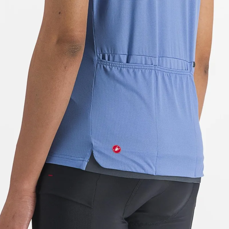 Castelli Unlimited Sentiero 2 Women's Short Sleeve Jersey in Mediterranean Blue-3
