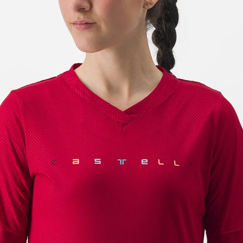 Castelli Trail Tech 2 Women's T-Shirt in Red-3