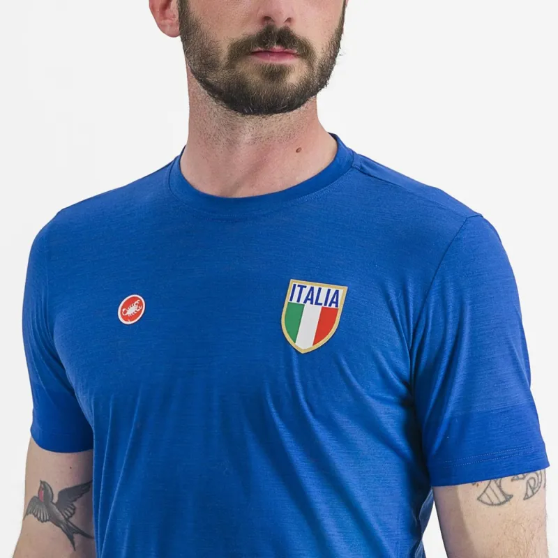 Castelli Italia Merino T-Shirt in Azzurro Italia-3