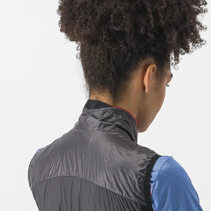 Castelli Unlimited Women's Puffy Vest in Grey/Red-3