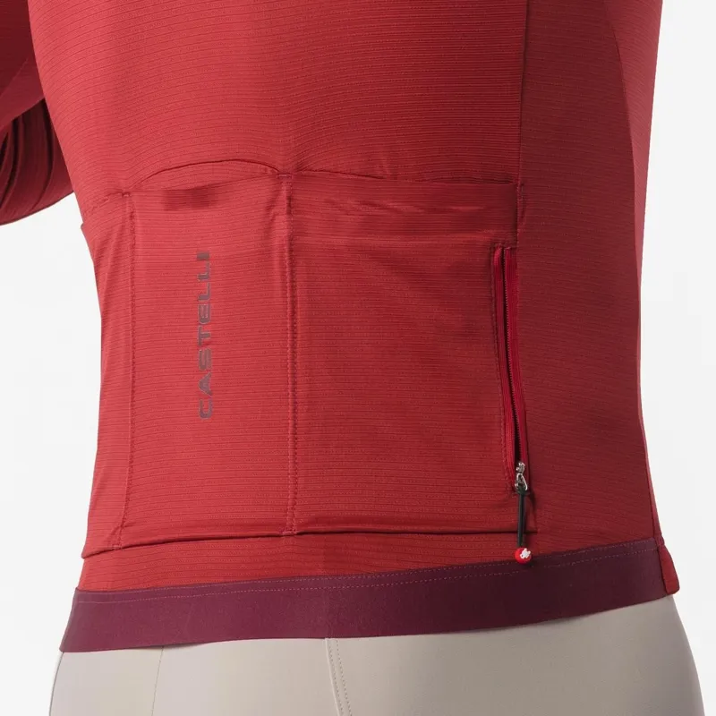 Castelli Espresso 2 Long Sleeve Jersey in Garnet-3