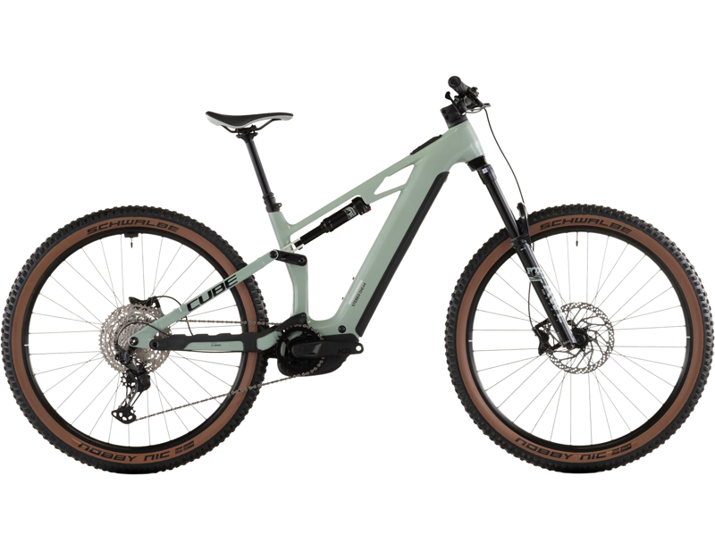 Cube Stereo Hybrid One44 HPC Race 800 Electric Full Suspension Mountain Bike 2026 in Dried Herbs/Black