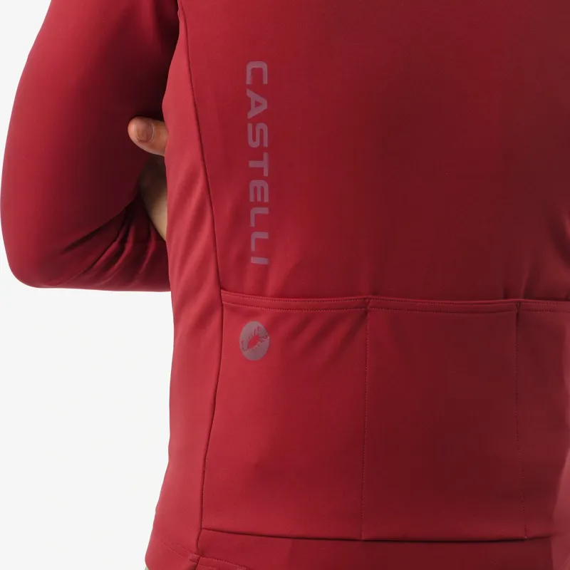 Castelli Espresso 2 Long Sleeve Jacket in Garnet Red-3