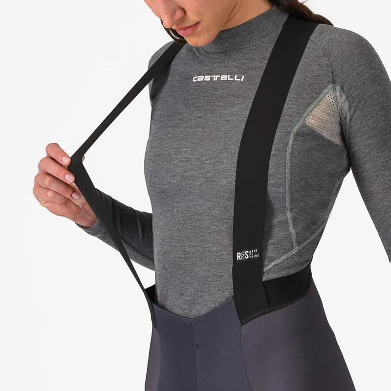 Castelli Sorpasso RoS Women's Bib Tights in Dark Grey-4
