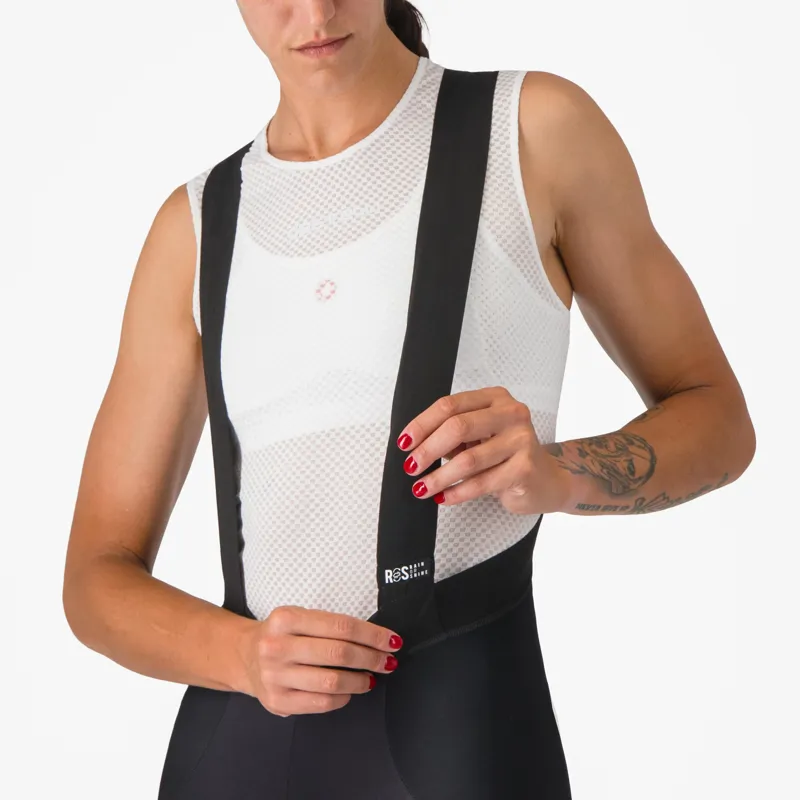 Castelli Sorpasso RoS Women's Bib Tights in Black/Silver Reflex-4