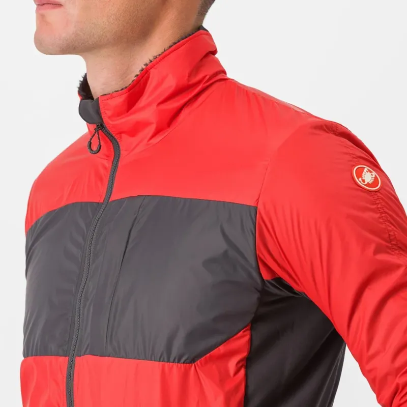 Castelli Unlimited Puffy Jacket in Pompeian Red/Grey-4