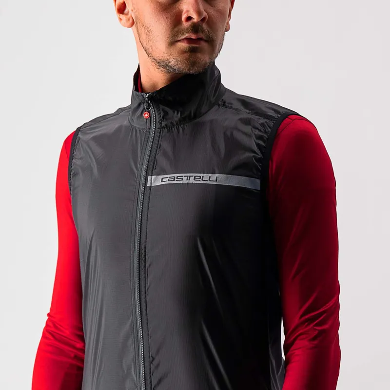 Castelli Squadra Stretch Vest in Light Black and Dark Gray-4