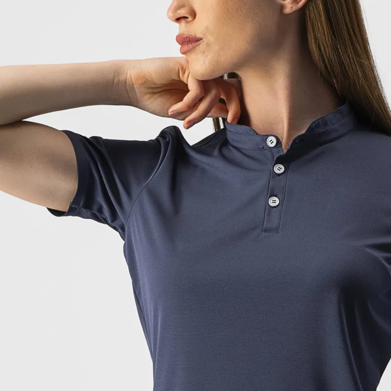 Castelli Tech 2 Women's Polo Shirt in Savile Blue-4