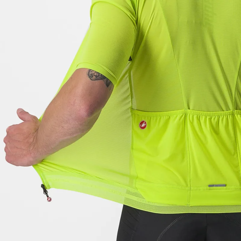 Castelli Superleggera 3 Short Sleeve Jersey in Electric Lime-4