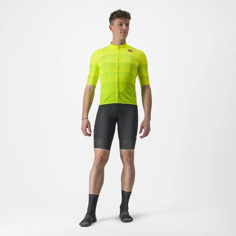Castelli Livelli Short Sleeve Jersey in Yellow Fluo-4