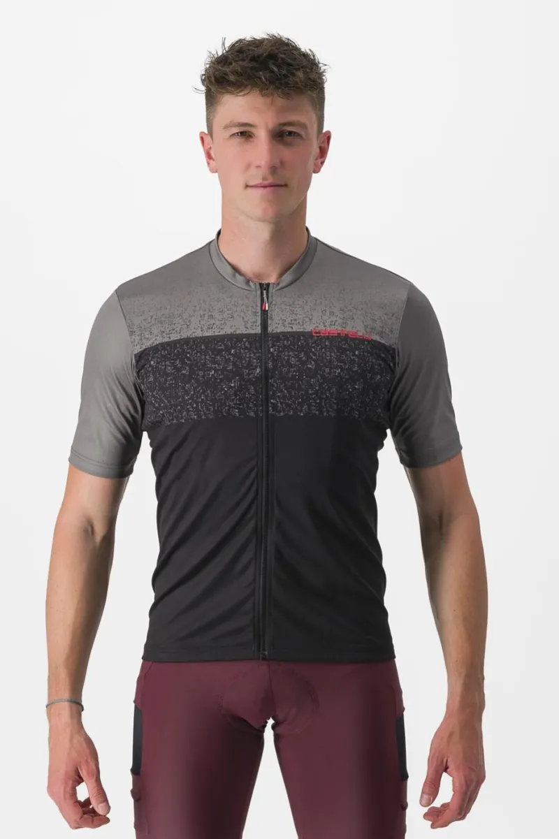 Castelli Unlimited Entrata Short Sleeve Jersey in Gunmetal Grey/Black-4