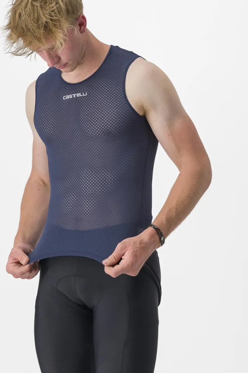Castelli Pro Mesh 2.0 Sleeveless Base Layer in Belgian Blue-4