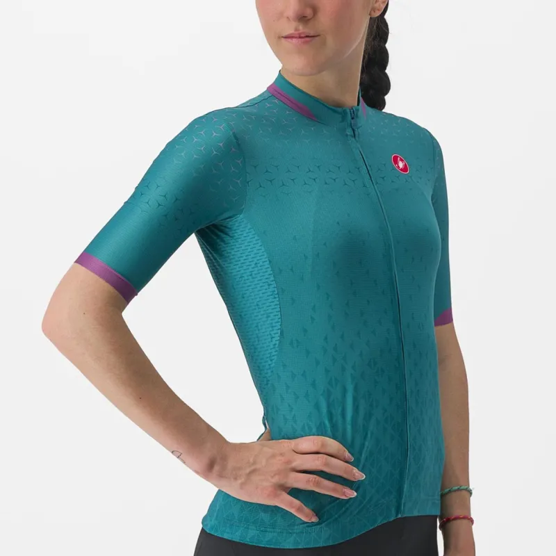 Castelli Pezzi Women's Short Sleeve Jersey in Quetzal Green-4
