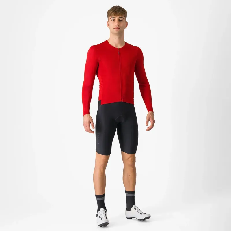 Castelli Fly Long Sleeve Jersey in Rich Red-4