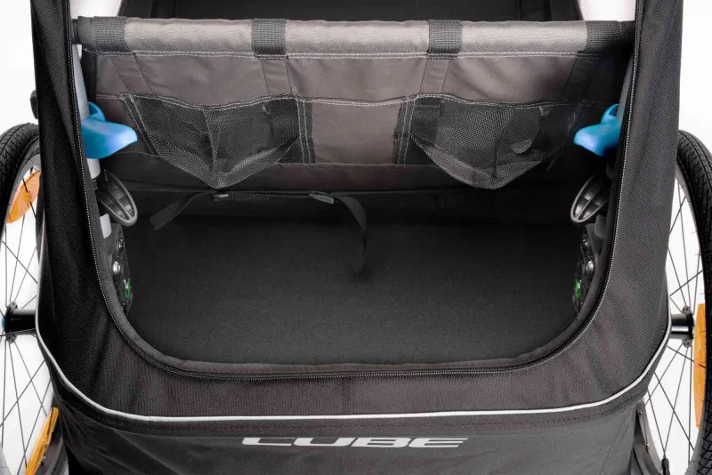 Cube Pure Double Kids Trailer in Black/Grey-5