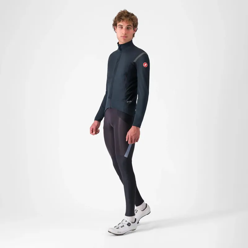 Castelli Sorpasso RoS Bib Tights in Black/Silver Reflex-4