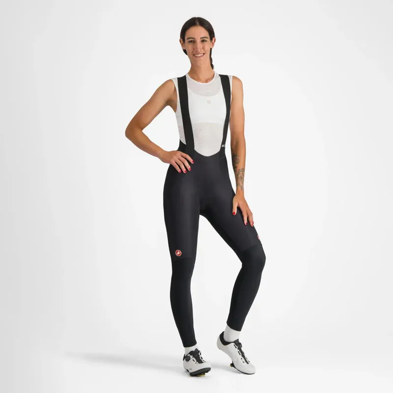 Castelli Sorpasso RoS Women's Bib Tights in Black/Silver Reflex-5