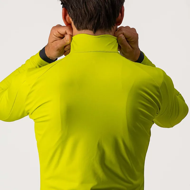 Castelli Go Jacket in Chartreuse/Grey-4