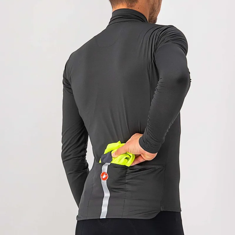 Castelli Squadra Stretch Vest in Yellow Fluo and Dark Gray-5
