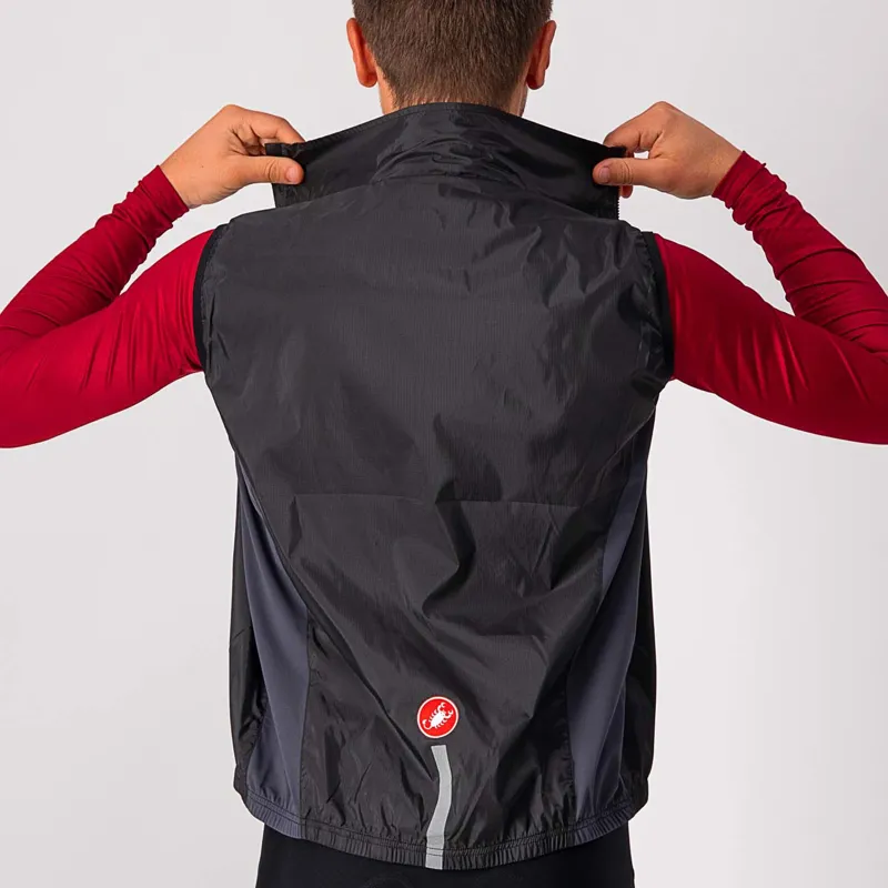 Castelli Squadra Stretch Vest in Light Black and Dark Gray-5
