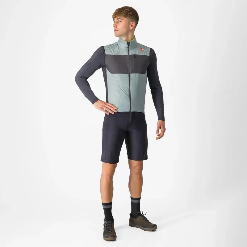 Castelli Unlimited Puffy Vest in Defender Green/Dark Grey/Elect-5