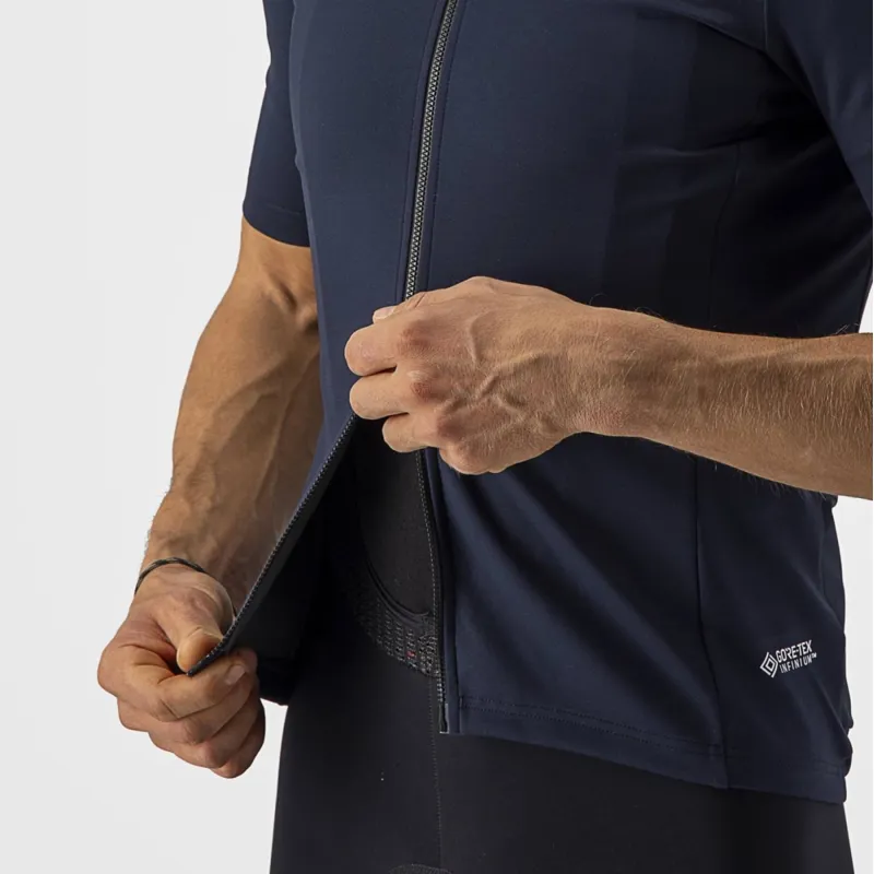 Castelli Perfetto RoS 2 Wind Short Sleeve Jersey in Belgian Blue-5