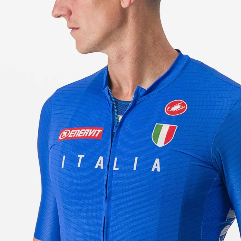 Castelli Team Italia Competizione Short Sleeve Jersey in Azzurro Italia-5