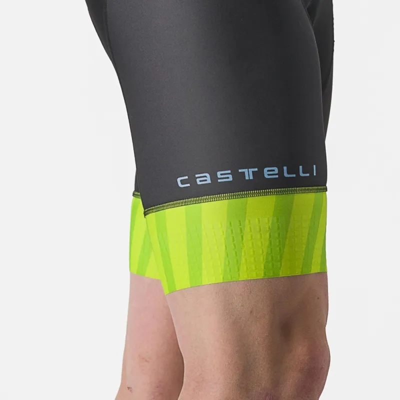 Castelli Free Sanremo 2 Short Sleeve Suit in Electric Lime/Niagara Blue-5