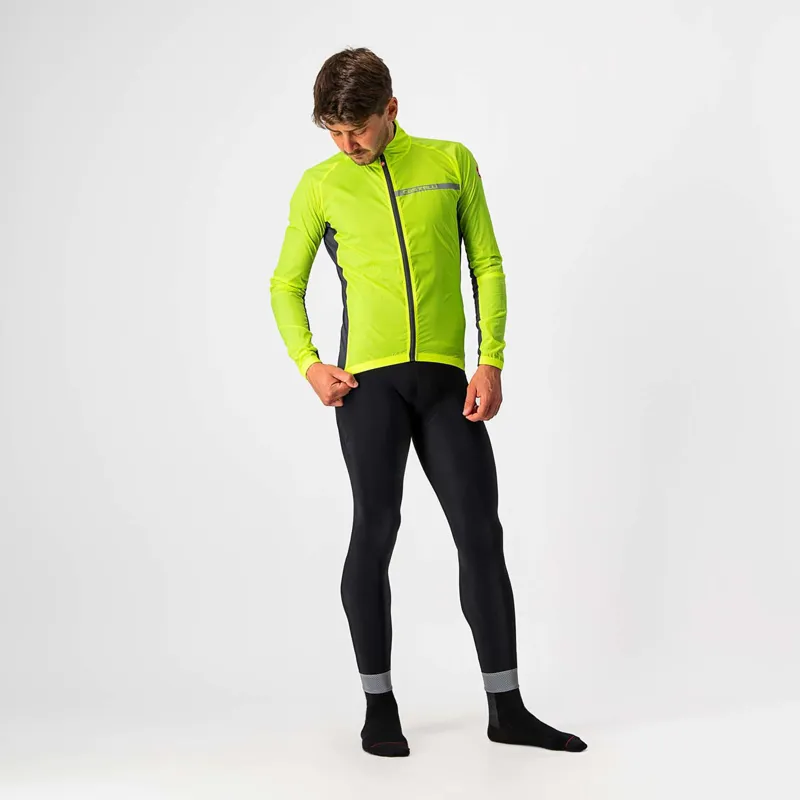 Castelli Squadra Stretch Jacket in Yellow Fluo and Dark Gray-4