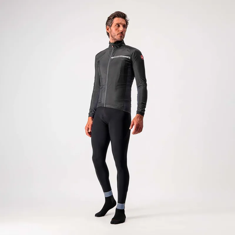 Castelli Squadra Stretch Jacket in Light Black and Dark Gray-5