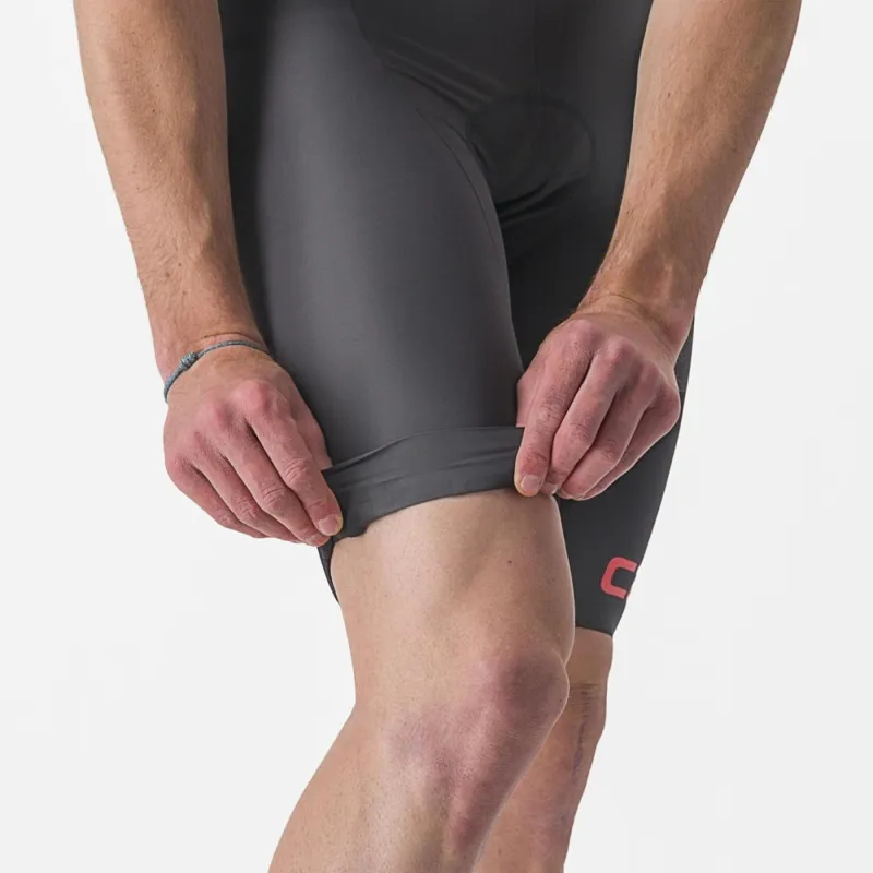 Castelli Free Aero RC Classic Bib Shorts in Grey/Hibiscus-6