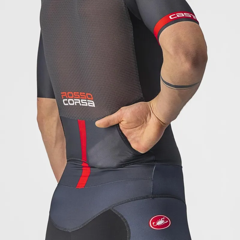 Castelli Free Sanremo 2 Short Sleeve Suit in Black-8