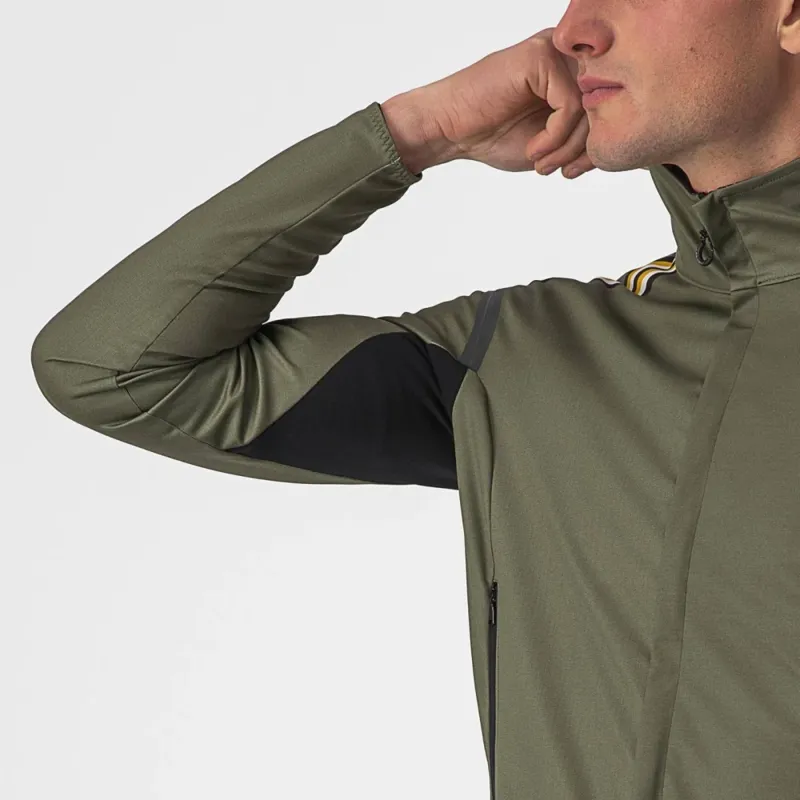 Castelli Unlimited Perfetto RoS 2 Jacket in Military Green/Goldenrod-7