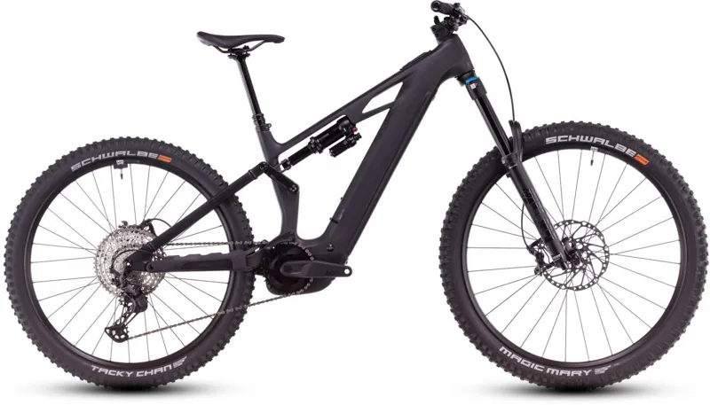 Cube Stereo Hybrid ONE77 HPC SLX 800Wh Electric Full Suspension MTB 2025 in Blackline