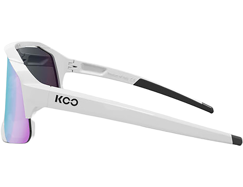 Koo Demos Sunglasses in White/Turquoise Mirror-2