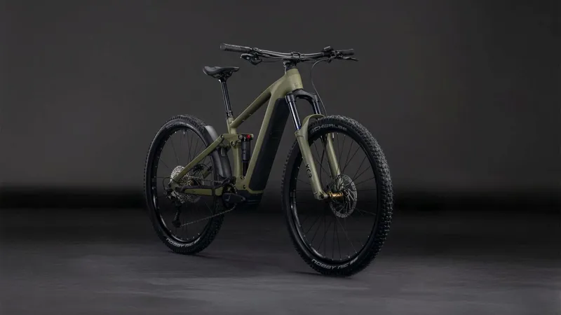 Cube Stereo Hybrid One44 Pro Electric Mountain Bike 2026 in Dustyolive/Gold-6