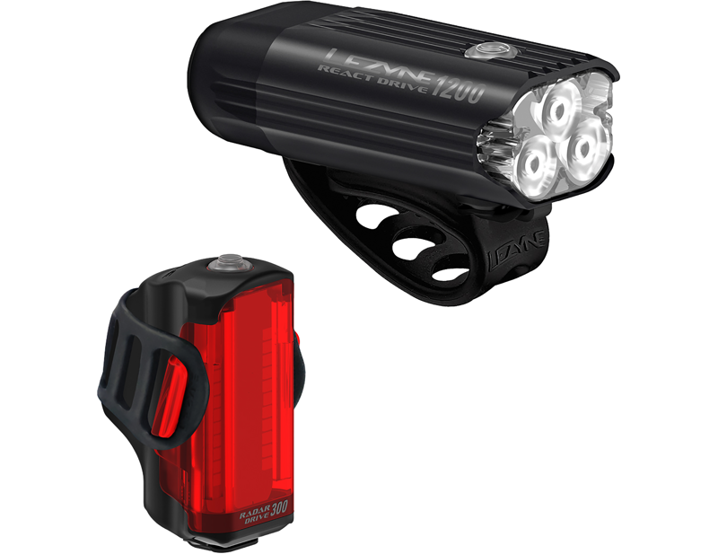 Balfes Bikes Lezyne Radar React System - React Drive Front with Radar Drive Rear | Free postage over £30, £10 off first order, price match & 0% finance.