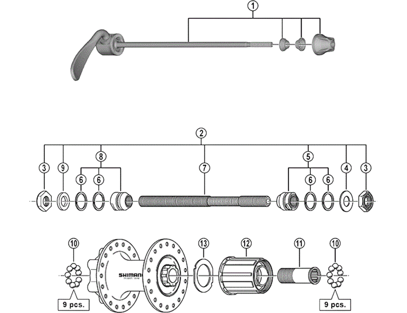 Balfes Bikes Shimano FH-A550 right hand cone and seal ring - M10 x 15 mm | Free postage over £30, £10 off first order, price match & 0% finance.